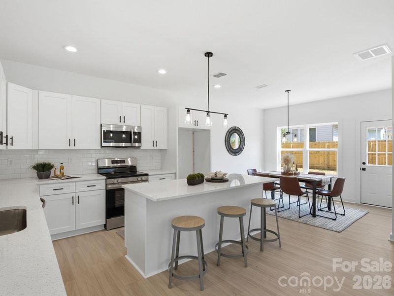 Furnished interior view inside a new home in , Charlotte (Image 8).