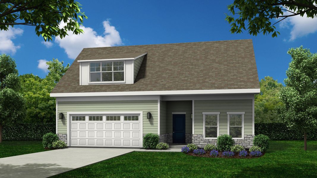 Representative exterior photo of a completed home built from the Promenade by Epcon Communities in The Fairways, Eden, NC (Image 2). Representative exterior photo of a completed home built from the Promenade by Epcon Communities in The Fairways, Eden, NC (Image 2).