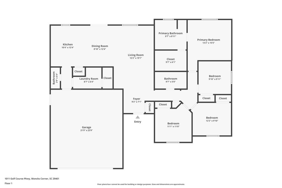 2D floor plan layout of this home in , Moncks Corner, SC (Image 5). 2D floor plan layout of this home in , Moncks Corner, SC (Image 5).