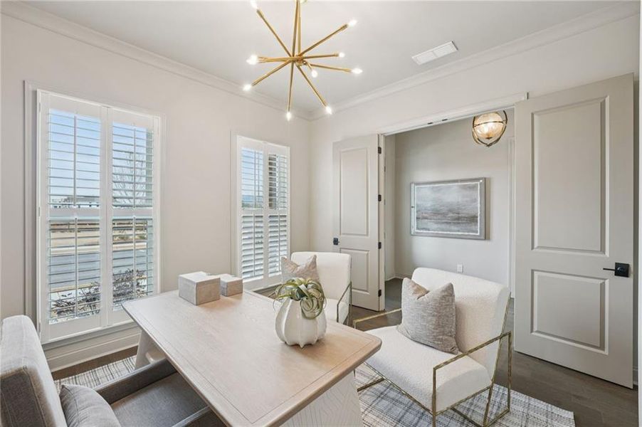 Furnished interior view inside a new home in Promenade at Sawnee Village, Cumming (Image 26).
