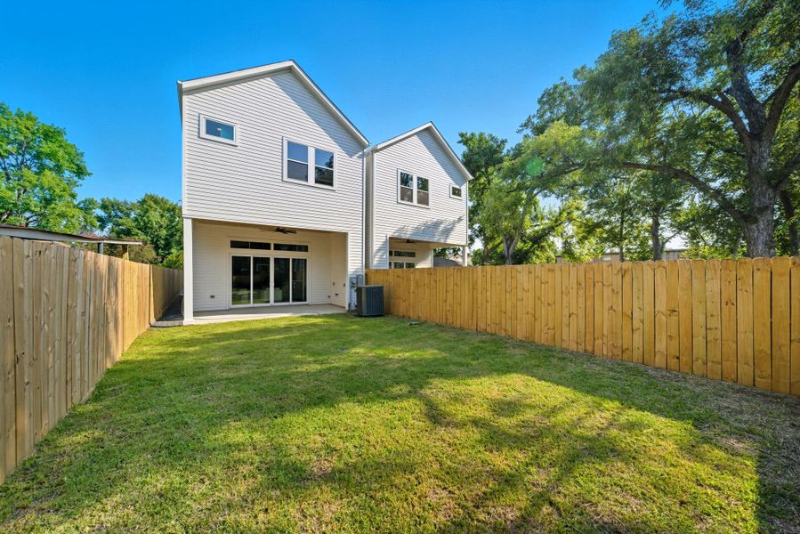 Exterior details and patio area of a home in , Houston (Image 23).