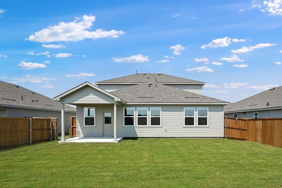 Front exterior of a new home in River Ridge, Crandall, TX, highlighting curb appeal (Image 2). Front exterior of a new home in River Ridge, Crandall, TX, highlighting curb appeal (Image 2).