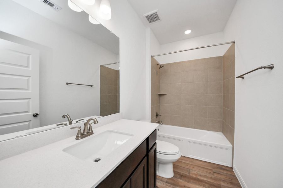 Furnished interior view inside a new home in 50' Traditional Homes at Elyson, Katy (Image 5). Furnished interior view inside a new home in 50' Traditional Homes at Elyson, Katy (Image 5).