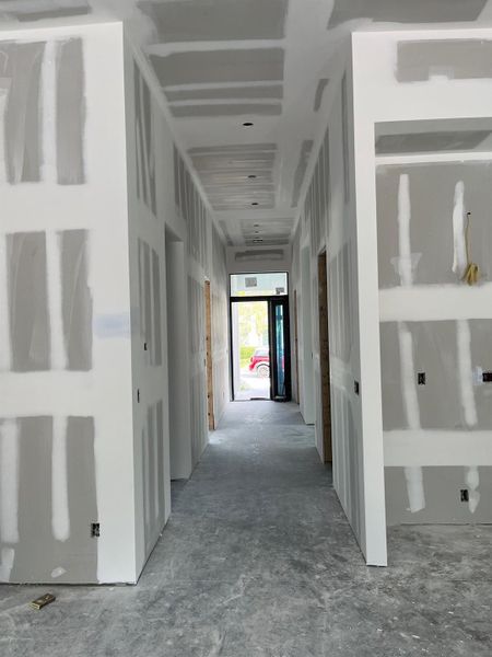 Central hallway to foyer in progress 10/3/25 Central hallway to foyer in progress 10/3/25