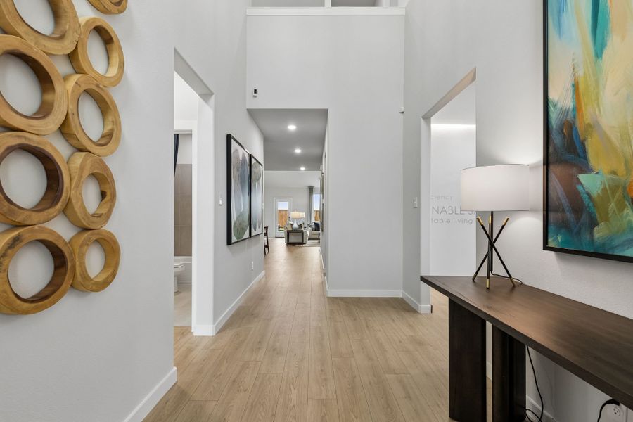 Entryway in a Madero Winters Model Home in Haslet TX by Trophy Signature Homes