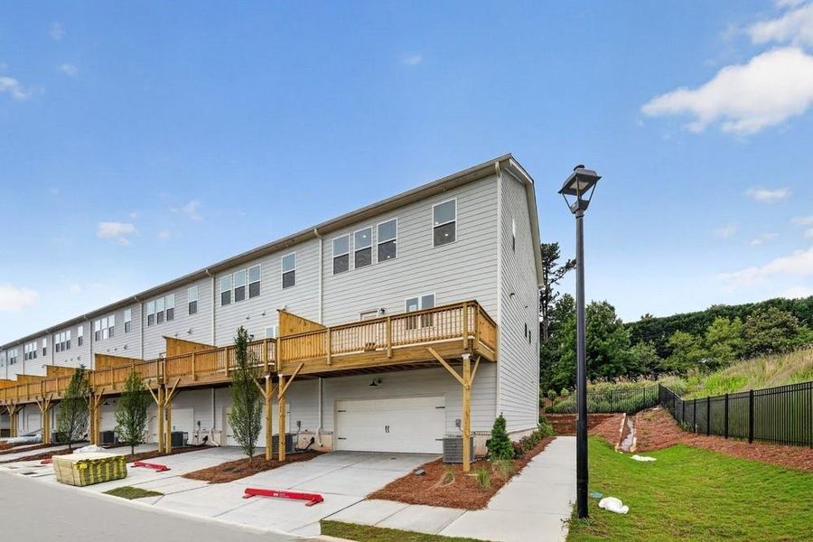 Exterior details and patio area of a home in Chandler Run, Tucker (Image 22).