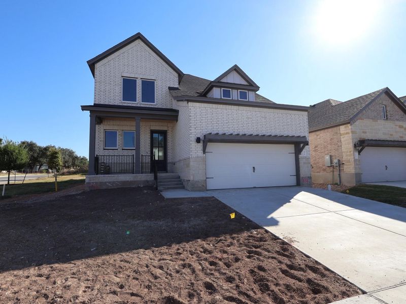 Exterior details and patio area of a home in Cedar Brook, Leander (Image 2).