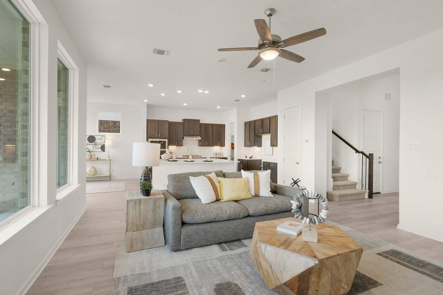 Representative furnished interior of a home built from the Maeve by Chesmar Homes in Deerbrooke Cottages, Leander (Image 5).