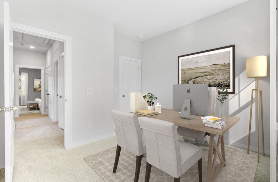 Furnished interior view inside a new home in Indigo Grove Townhomes, Johns Island (Image 15).