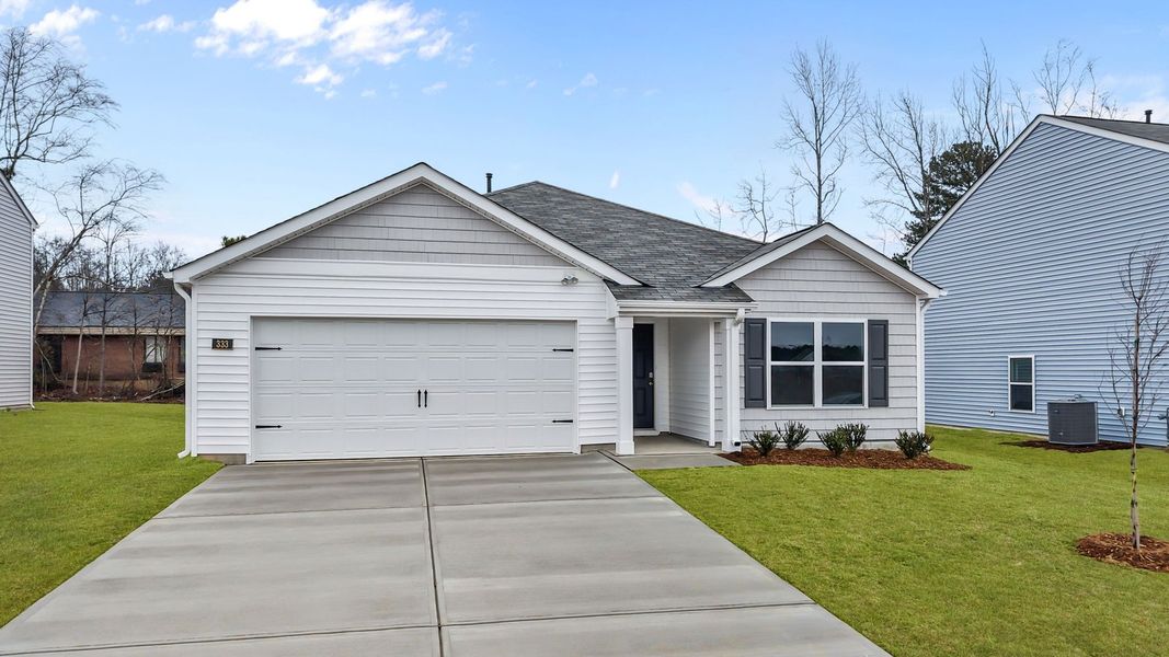 Front exterior of a new home in Hunter Hill, Rocky Mount, NC, highlighting curb appeal (Image 19).
