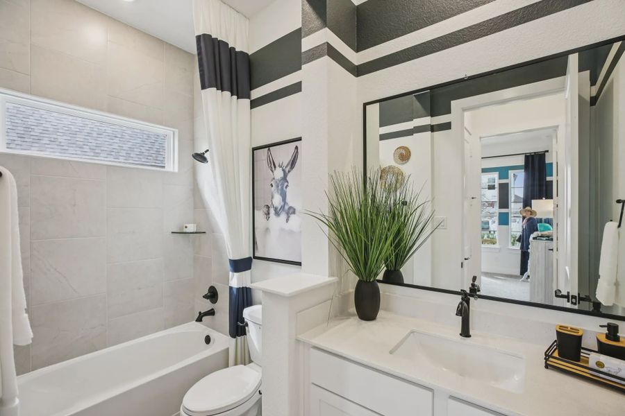 Representative furnished interior of a home built from the Dayton by Chesmar Homes in Bridgeland 45's, Cypress (Image 35).