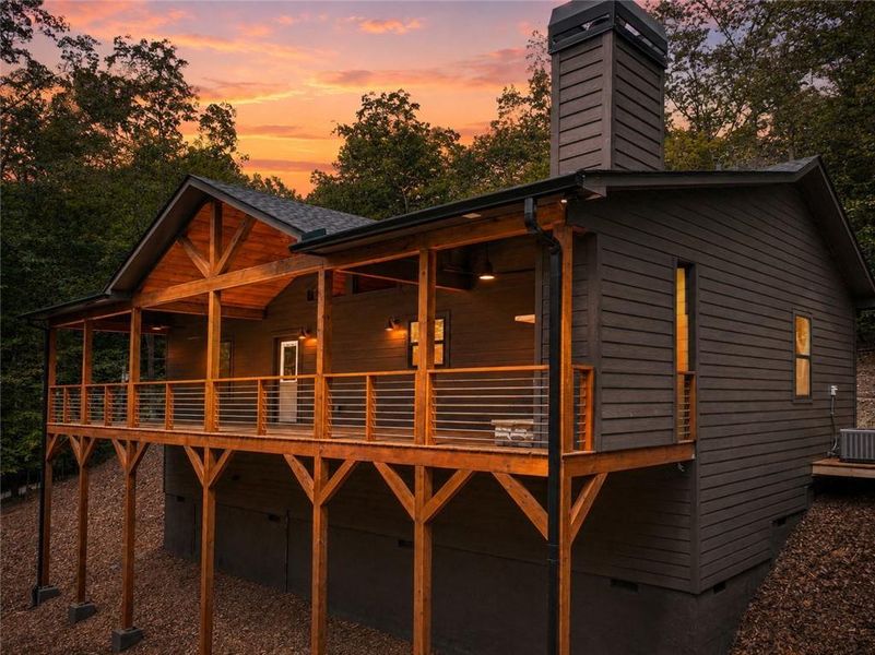 Exterior details and patio area of a home in , Ellijay (Image 34).