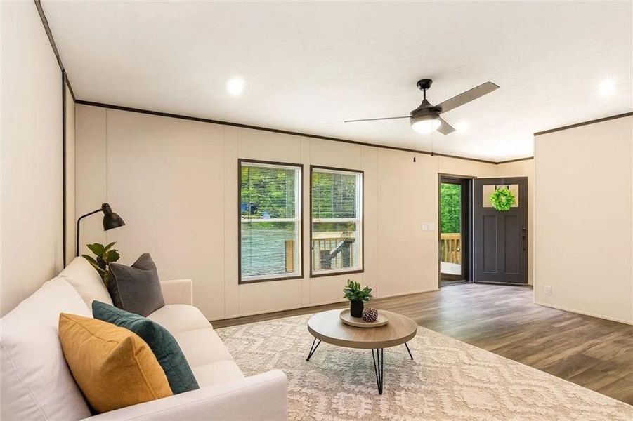 Furnished interior view inside a new home in , Ellijay (Image 9).