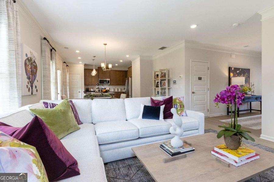 Furnished interior view inside a new home in Bryson Farms, Byron (Image 6).