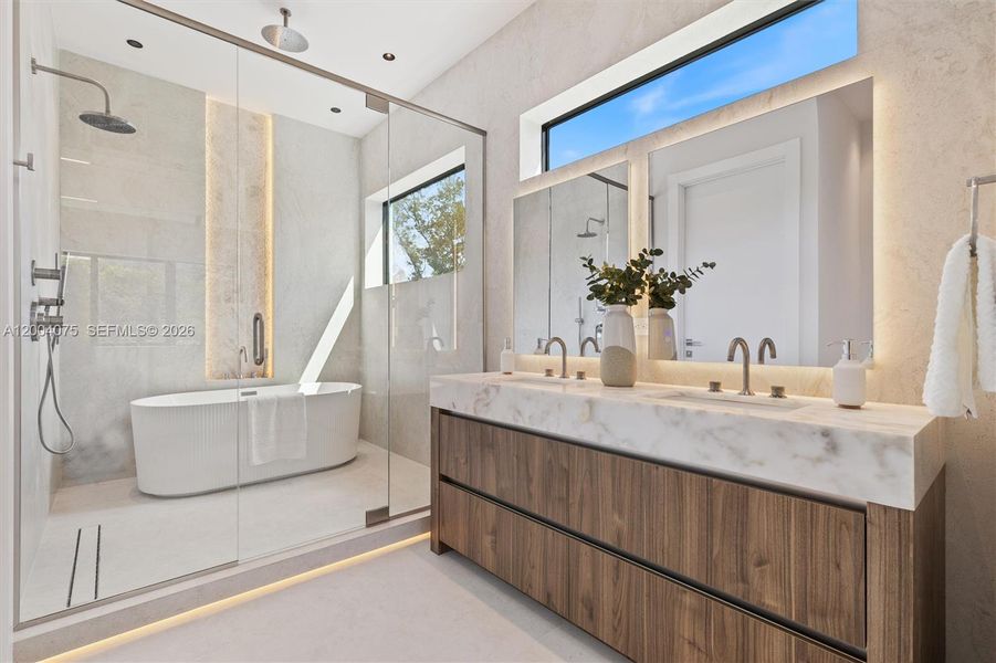 Furnished interior view inside a new home in , Miami (Image 27).