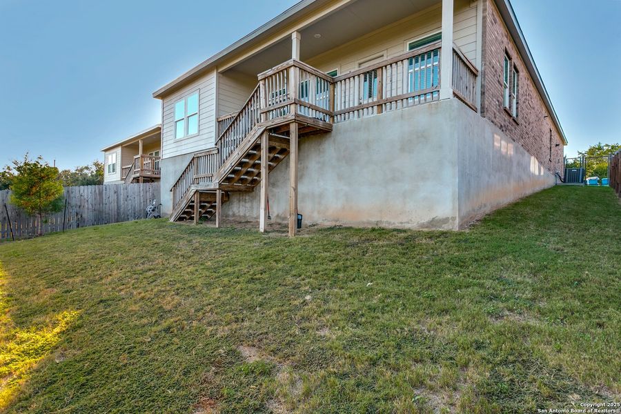 Exterior details and patio area of a home in Johnson Ranch: Westfield Collection, Bulverde (Image 2). Exterior details and patio area of a home in Johnson Ranch: Westfield Collection, Bulverde (Image 2).
