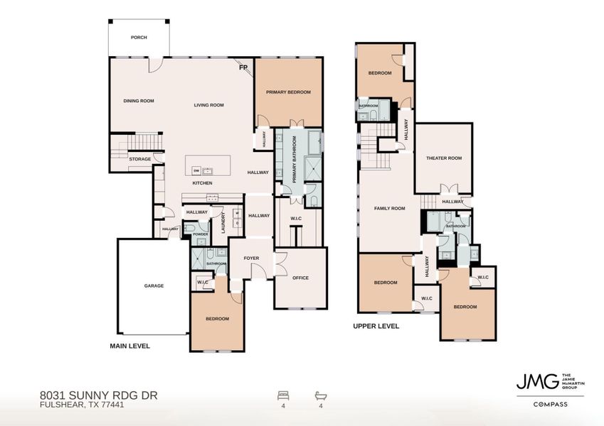 2D floor plan layout of this home in Pecan Ridge, Fulshear, TX (Image 5). 2D floor plan layout of this home in Pecan Ridge, Fulshear, TX (Image 5).