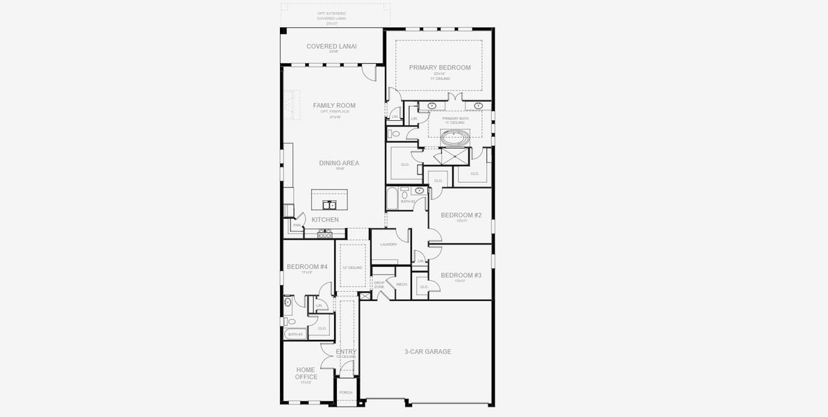 2D floor plan layout for the 2749F by Perry Homes in Star Farms At Lakewood Ranch 60', Lakewood Ranch, FL (Image 3). 2D floor plan layout for the 2749F by Perry Homes in Star Farms At Lakewood Ranch 60', Lakewood Ranch, FL (Image 3).