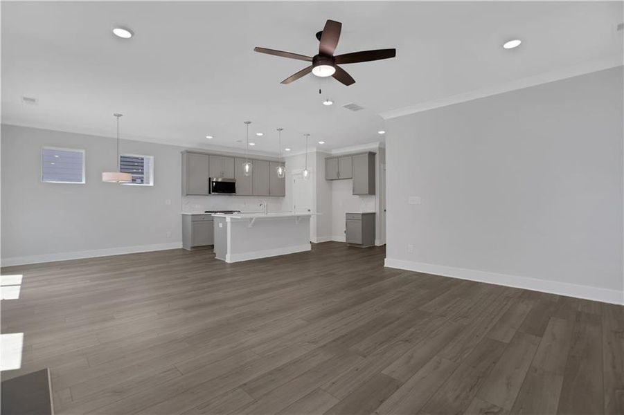 Spacious, unfurnished interior of a new home in Villas at Dawsonville, Dawsonville (Image 29). Spacious, unfurnished interior of a new home in Villas at Dawsonville, Dawsonville (Image 29).