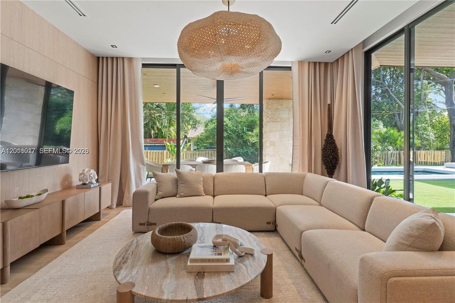 Furnished interior view inside a new home in , Miami (Image 12).
