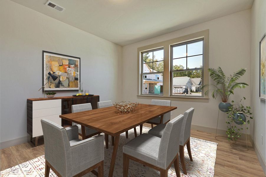 Church Hill Flex Room Converted into Formal Dining Room