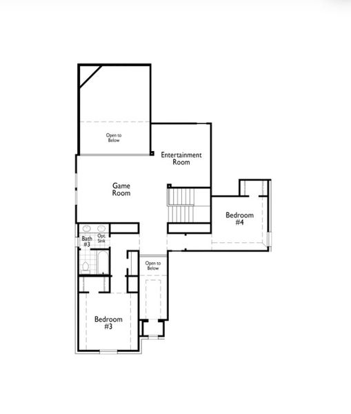 2D floor plan layout for the Waverley Plan by Highland Homes in Two Step Farm: 50ft. lots, Montgomery, TX (Image 17).