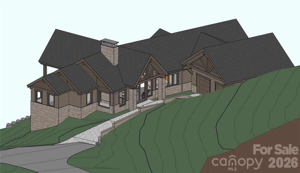 Exterior rendering of this home design in , Laurel Park, NC (Image 2). Exterior rendering of this home design in , Laurel Park, NC (Image 2).