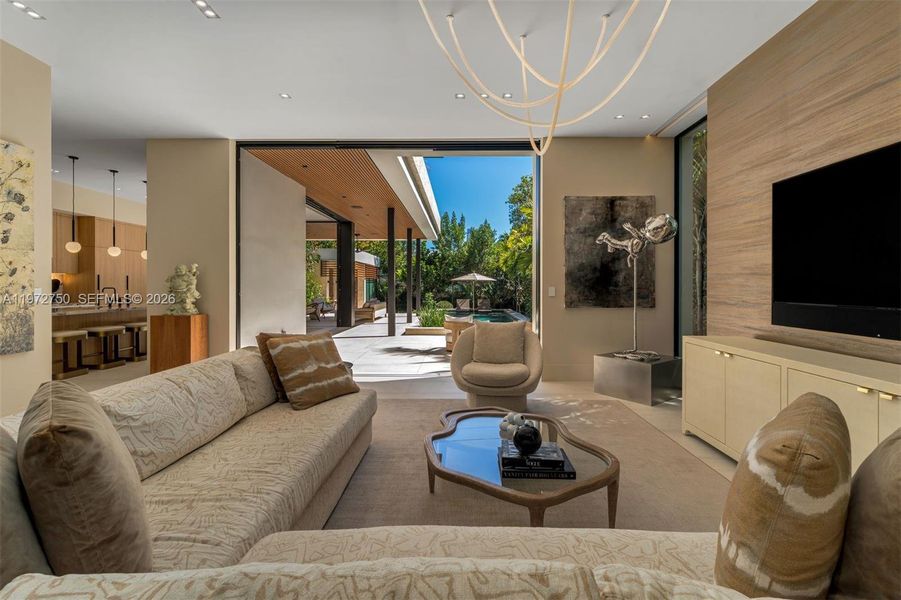 Furnished interior view inside a new home in , Miami Beach (Image 6). Furnished interior view inside a new home in , Miami Beach (Image 6).