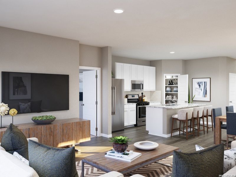 Furnished interior view inside a new home in Timber Creek, San Antonio (Image 15).