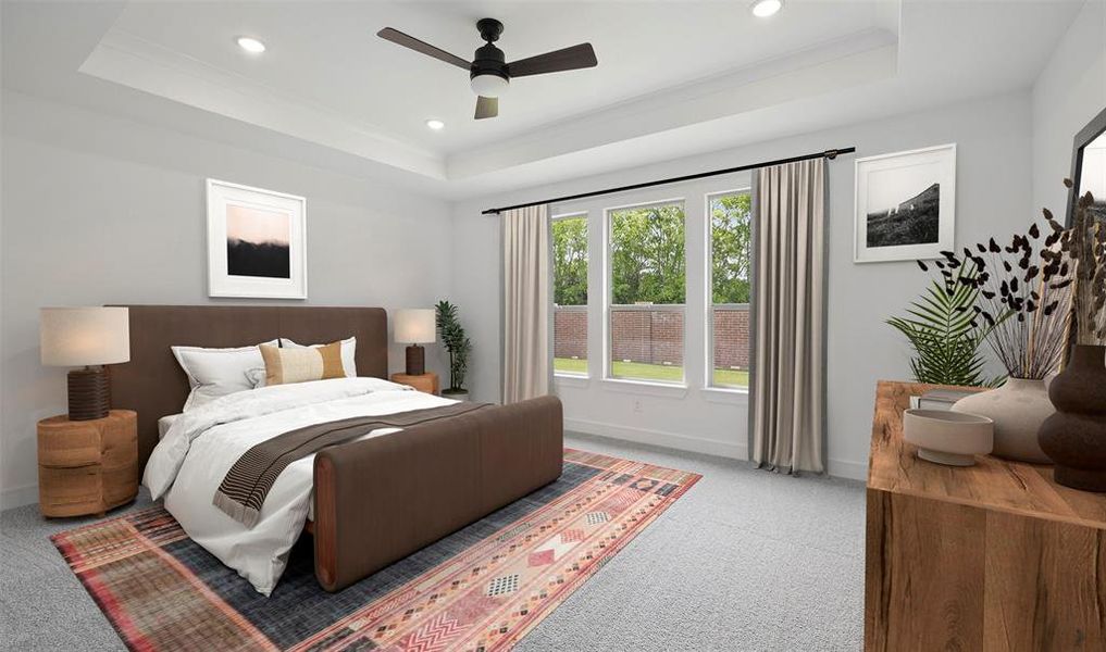 Furnished interior view inside a new home in Kreymer at the Park, Wylie (Image 7).