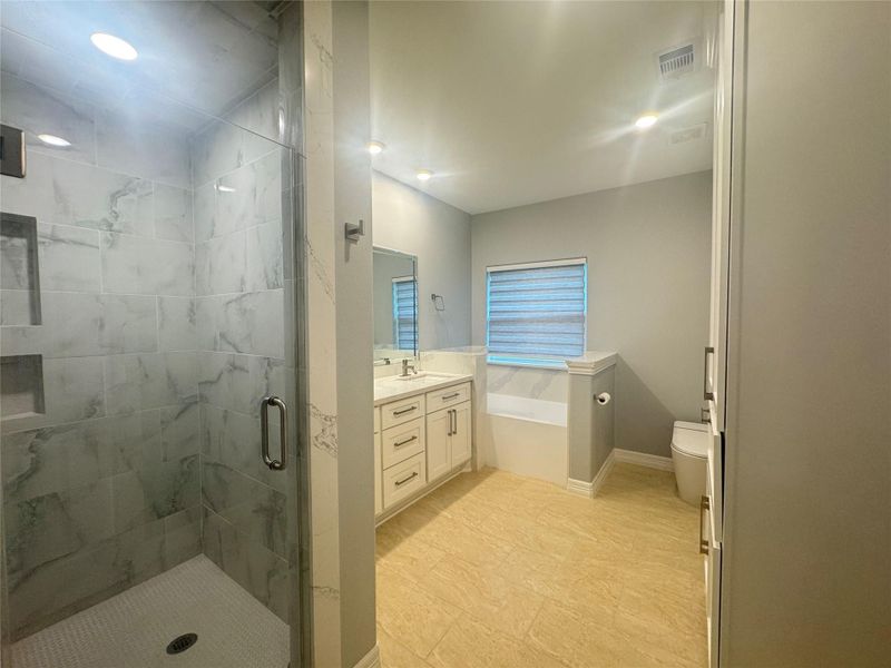 Large primary bathroom