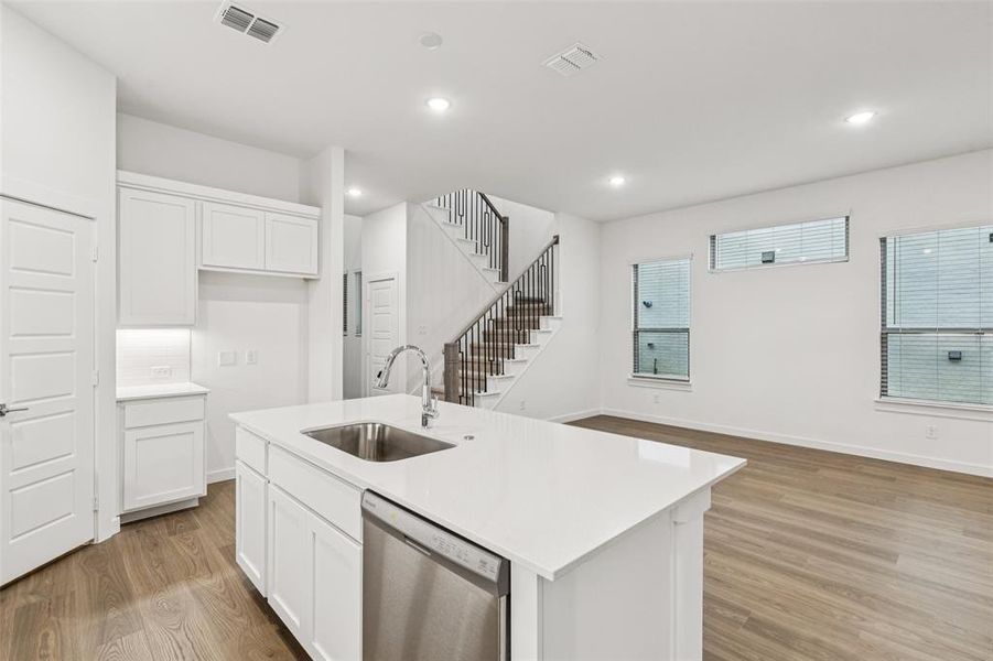 Furnished interior view inside a new home in Painted Tree, McKinney (Image 16). Furnished interior view inside a new home in Painted Tree, McKinney (Image 16).