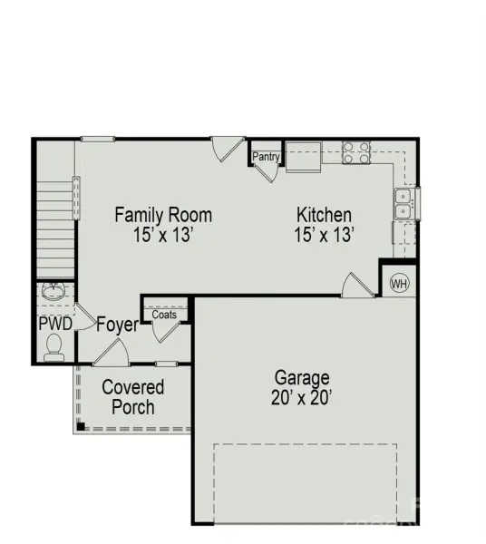 2D floor plan layout of this home in Catawba Trace, Catawba, NC (Image 3).