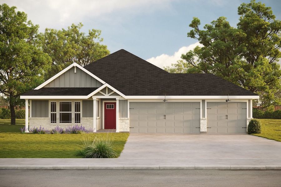Representative exterior photo of a completed home built from the The Cardinal by RED GABLE HOMES in The Gables At Tioga, Tioga, TX (Image 5).