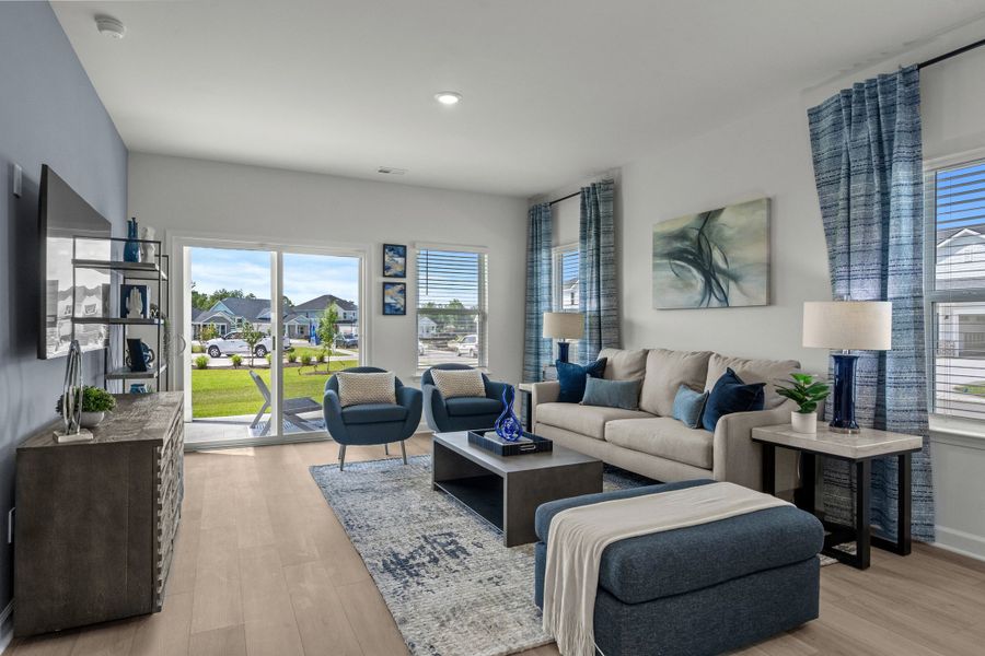 Furnished interior view inside a new home in Waterside - Boardwalk Series, Longs (Image 4). Furnished interior view inside a new home in Waterside - Boardwalk Series, Longs (Image 4).