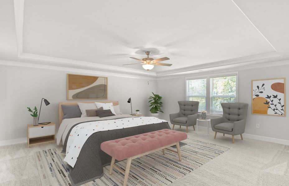 Representative furnished interior of a home built from the Dempsey by Pulte Homes in Hamilton Place, Cartersville (Image 10).