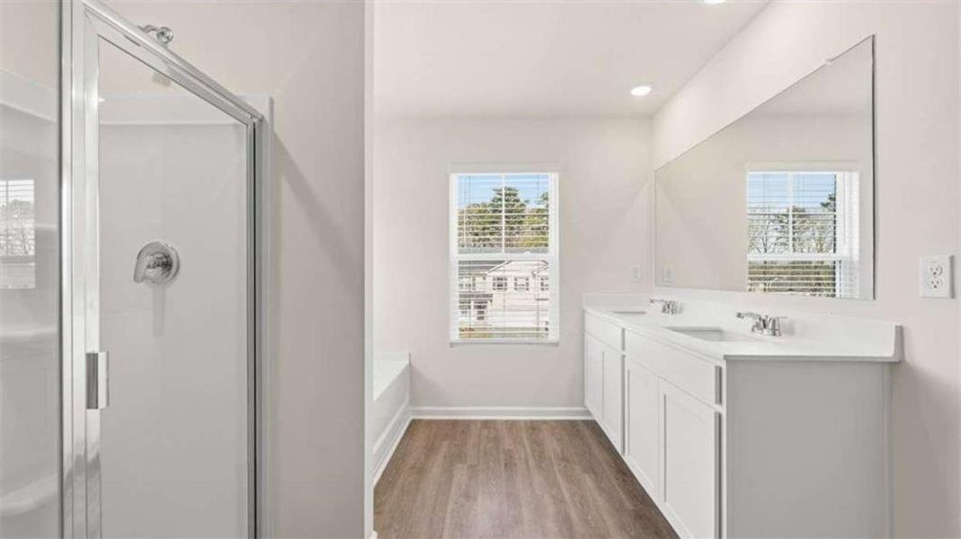 Furnished interior view inside a new home in Brooks Station, Dacula (Image 8).