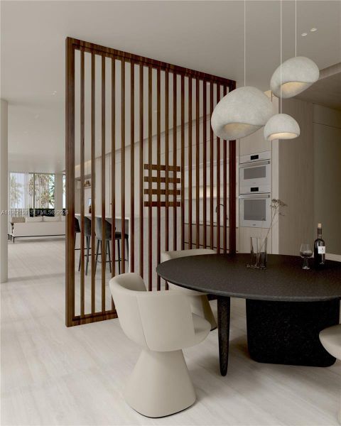 Furnished interior view inside a new home in , Miami Beach (Image 17). Furnished interior view inside a new home in , Miami Beach (Image 17).