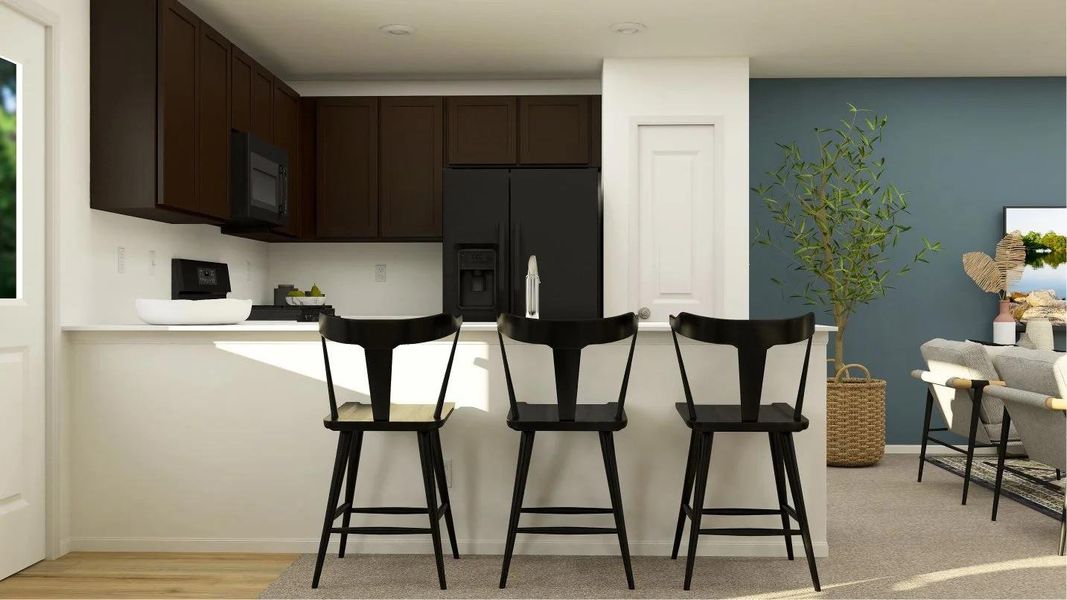 Furnished interior view inside a new home in Plum Creek North: Stonehill Collection, Kyle (Image 10).