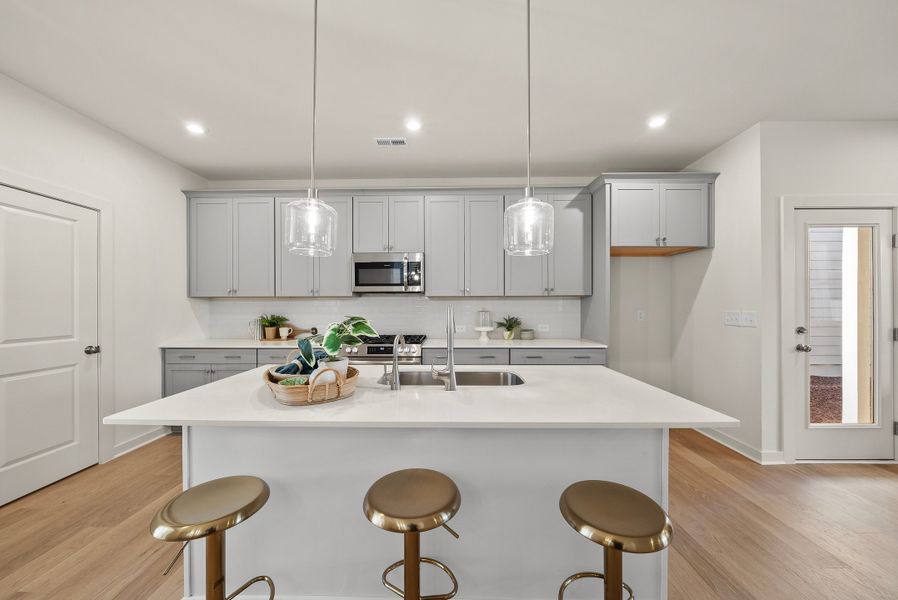Representative furnished interior of a home built from the Terra B by Homes by Dickerson in Chatham Park, Pittsboro (Image 13).