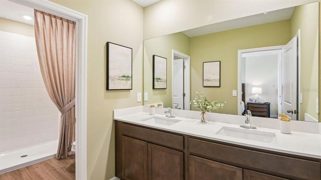 Furnished interior view inside a new home in Sanctuary at Citrus Park Townhomes, Tampa (Image 13).