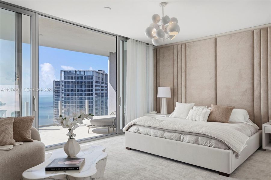 Furnished interior view inside a new home in , Miami (Image 18).