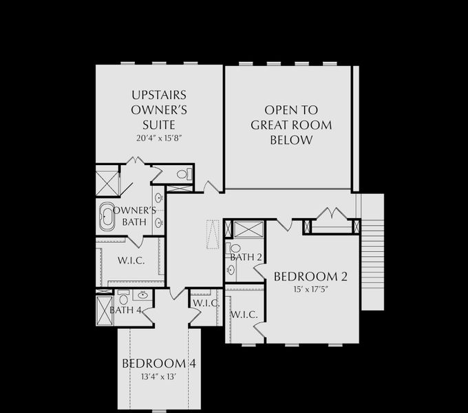 2D floor plan layout for the Caleb by KM Homes in Glory Meadows, Gainesville, GA (Image 3). 2D floor plan layout for the Caleb by KM Homes in Glory Meadows, Gainesville, GA (Image 3).