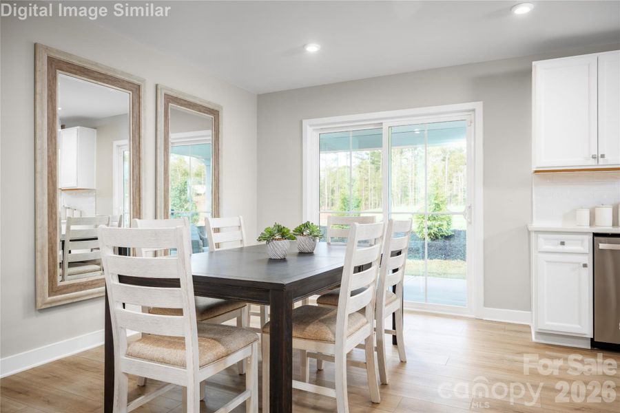 An inviting dinette—perfect for game nights or dinner together.