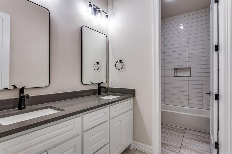 Furnished interior view inside a new home in , Aledo (Image 26).