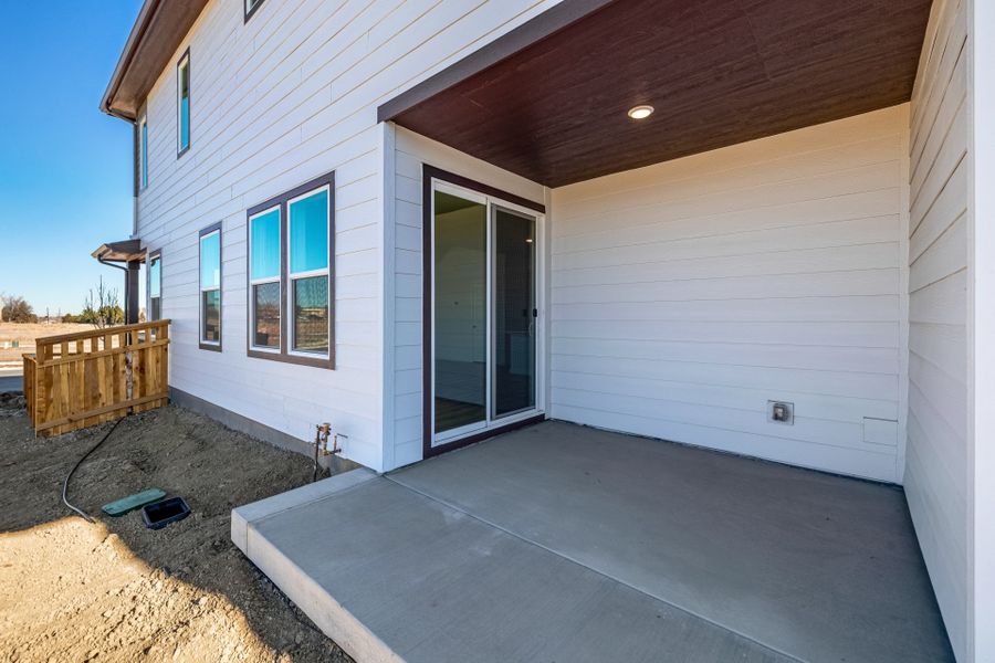 Exterior details and patio area of a home in Arras Park, Thornton (Image 18).