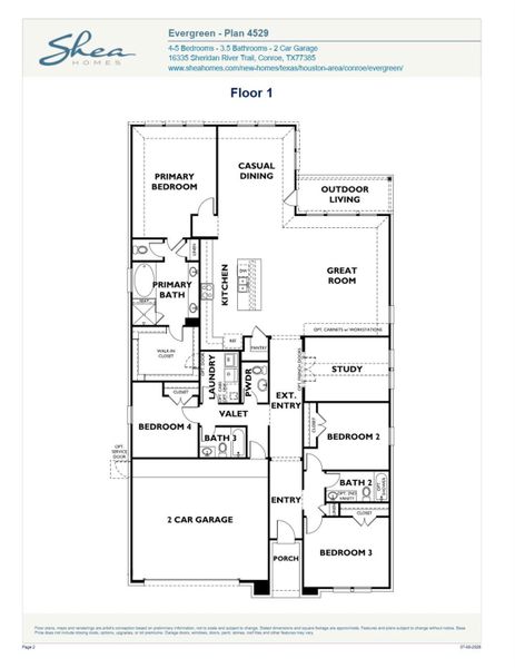2D floor plan layout of this home in , Conroe, TX (Image 2). 2D floor plan layout of this home in , Conroe, TX (Image 2).