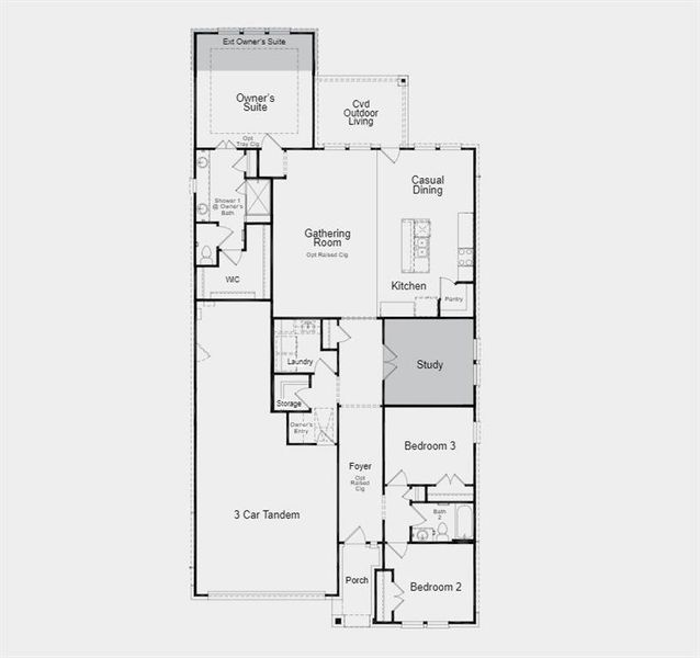 Structural options added include: study, extended owner's suite.