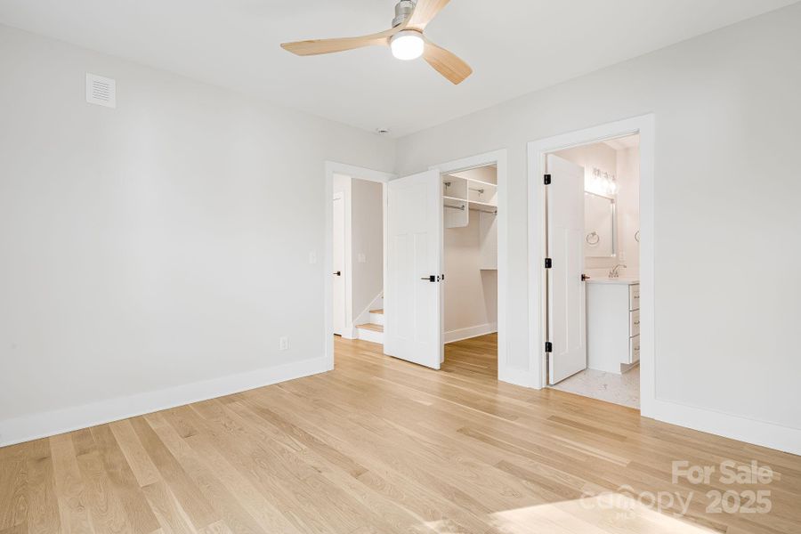 Lower level bed with attached bath