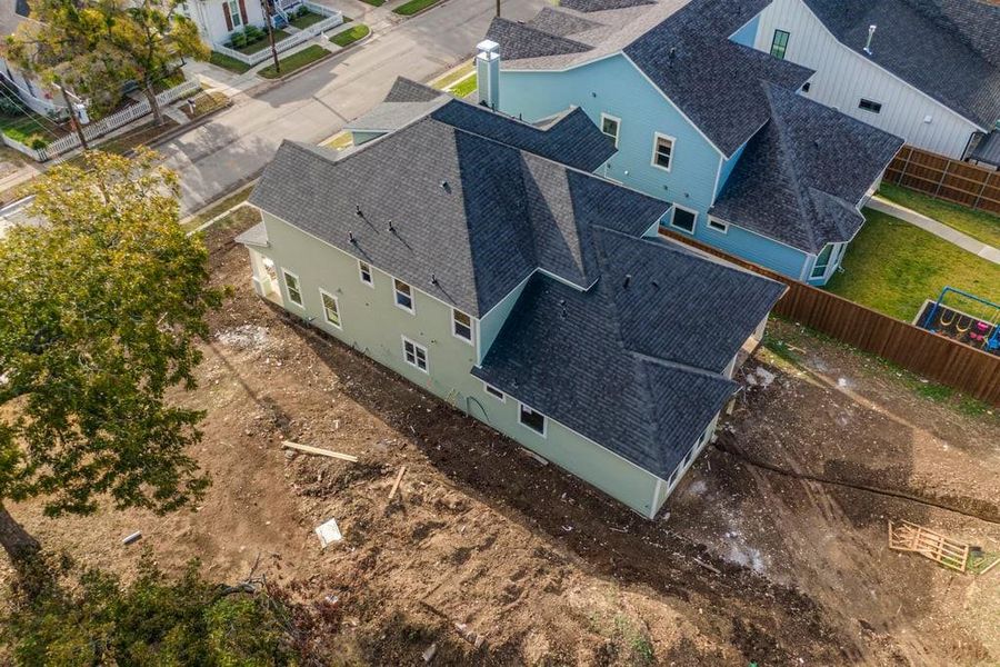 Birds eye view of property